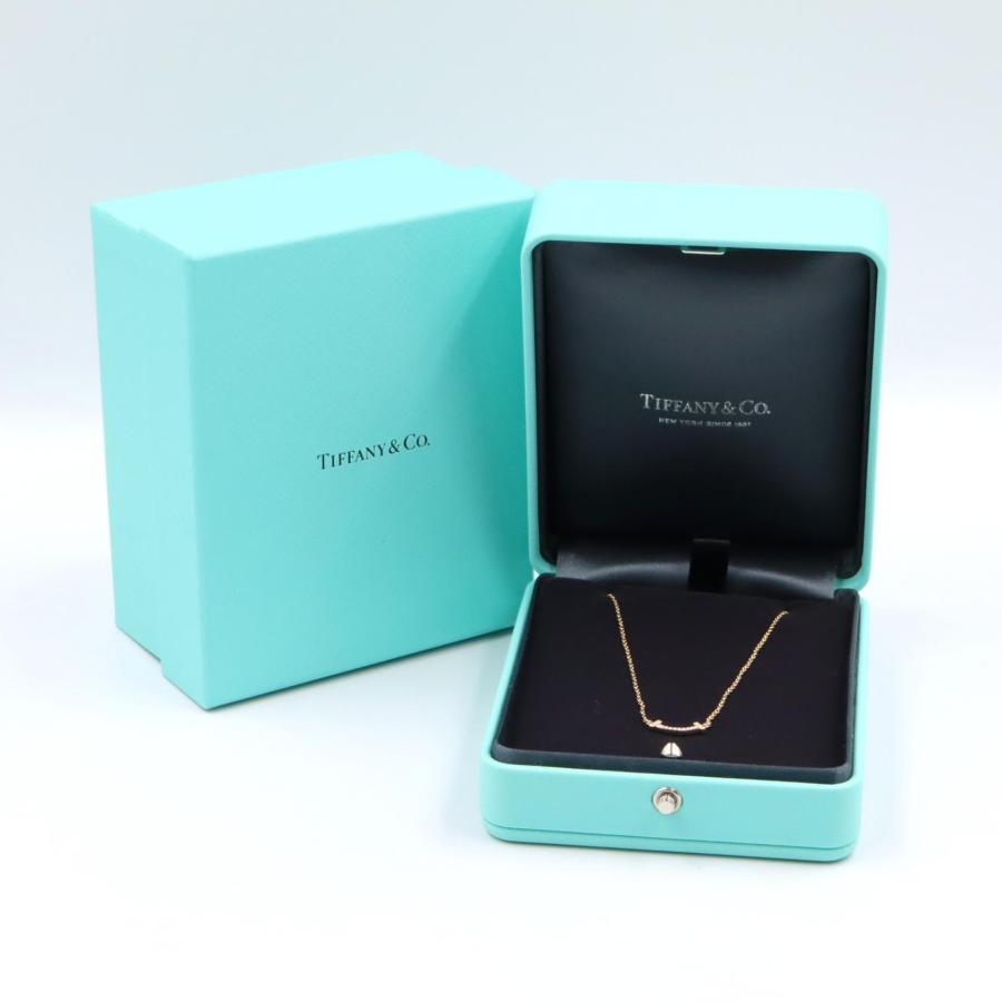 Tiffany & Co. ティファニーTスマイルネックレススモールゴールド箱付 TIFFANY&Co.（ティファニー） Tスマイル ネックレス ミニ ダイヤ