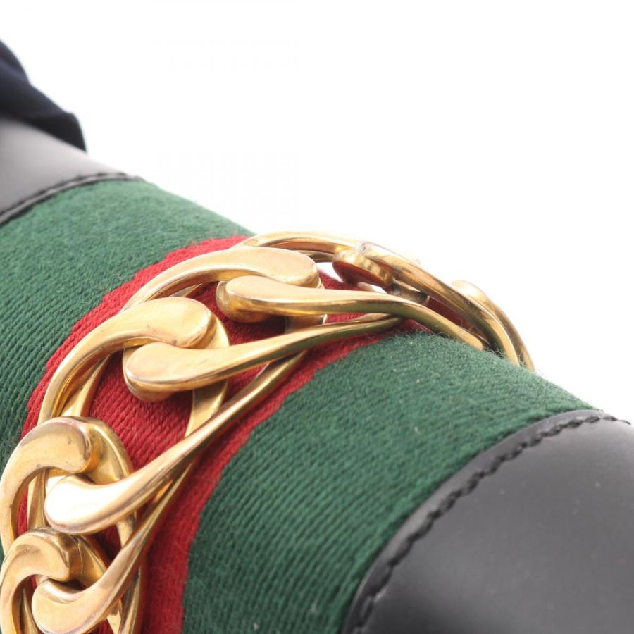 GUCCI（グッチ） シルヴィ スモール ウェブライン ブランドオフ レザー