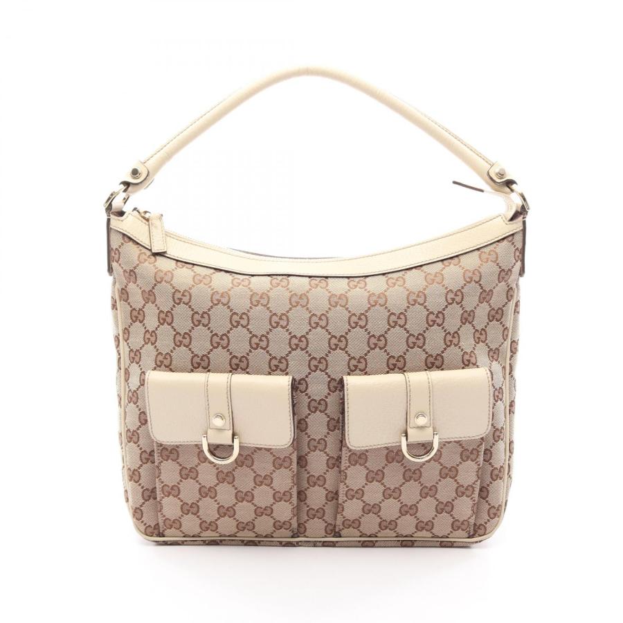 美品 GUCCI ショルダーバッグ 2way アビー GGキャンバス バイカラー GUCCI（グッチ） 爆買 アビー GGキャンバス ブランドオフ キャンバス