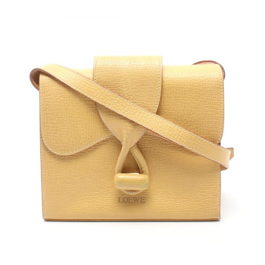 LOEWE（ロエベ） ターンロック ブランドオフ レザー ショルダーバッグ 