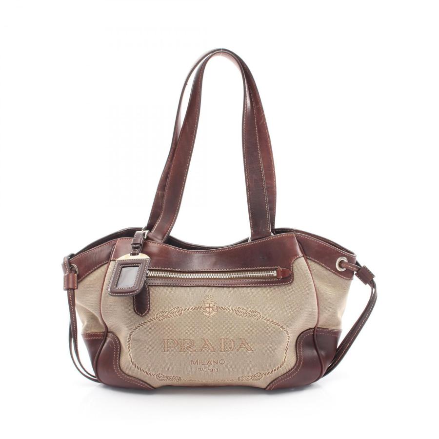 PRADA（プラダ） ロゴジャガード ブランドオフ キャンバス ショルダー