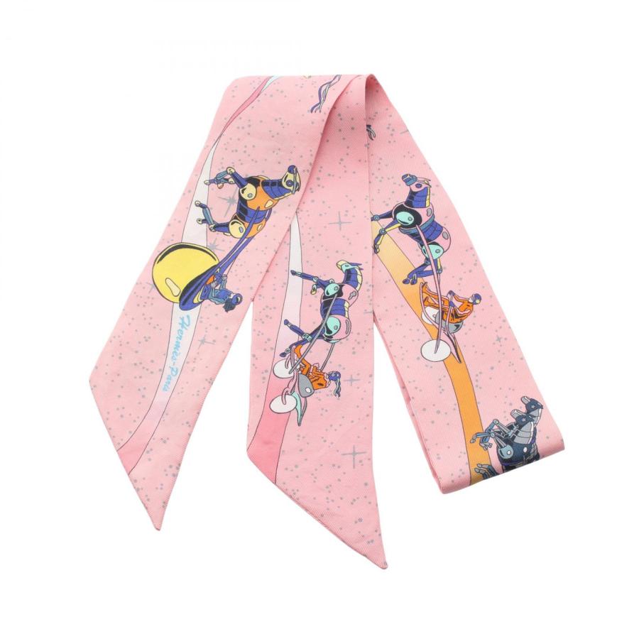 プリ❣️HERMES Twilly Space Derby 新品ツイリー❣️ HERMES（エルメス） ツイリー SPACE DERBY ブランドオフ シルク