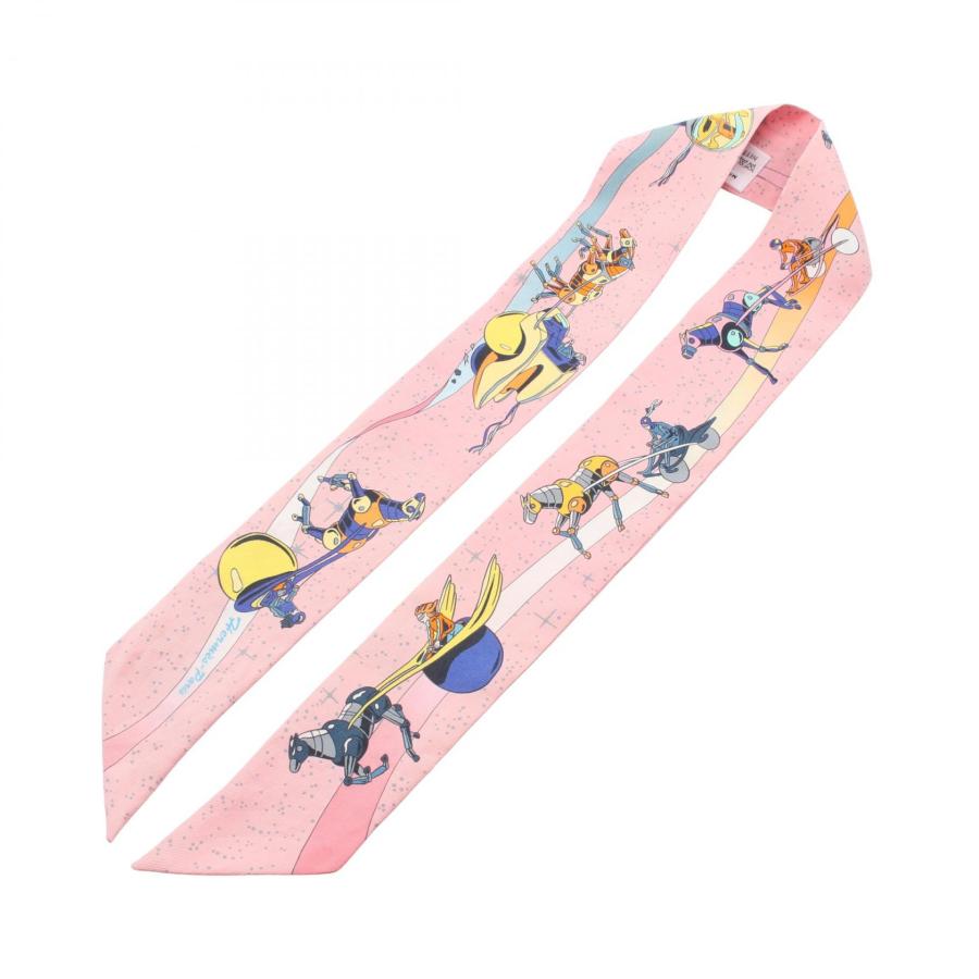 プリ❣️HERMES Twilly Space Derby 新品ツイリー❣️ HERMES（エルメス） ツイリー SPACE DERBY ブランドオフ シルク
