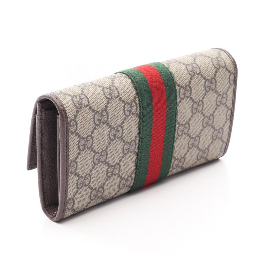 爆買 グッチ オフィディア GGスプリーム コンチネンタルウォレット ブランドオフ GUCCI レザー 二つ折り長財布 GGスプリーム レディースの画像