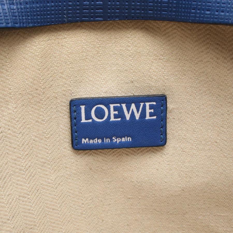 LOEWE（ロエベ） Tポーチ アナグラム リネン ブランドオフ レザー