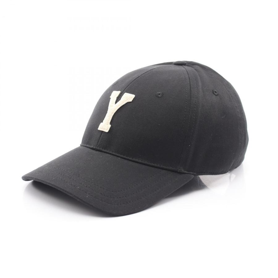 サンローランパリ SAINT LAURENT PARIS Y バーシティ キャップ 帽子 コットン メンズ ブラック系 8168713YR57107857 【新品】 サンローランパリ Y バーシティ ブランドオフ SAINT LAURENT PARIS
