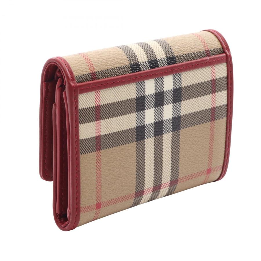 未使用級✨バーバリー ノバチェック 三つ折り財布 ベージュ レザー 付属品完備 BURBERRY（バーバリー） 爆買 ノバチェック ブランドオフ レザー 三