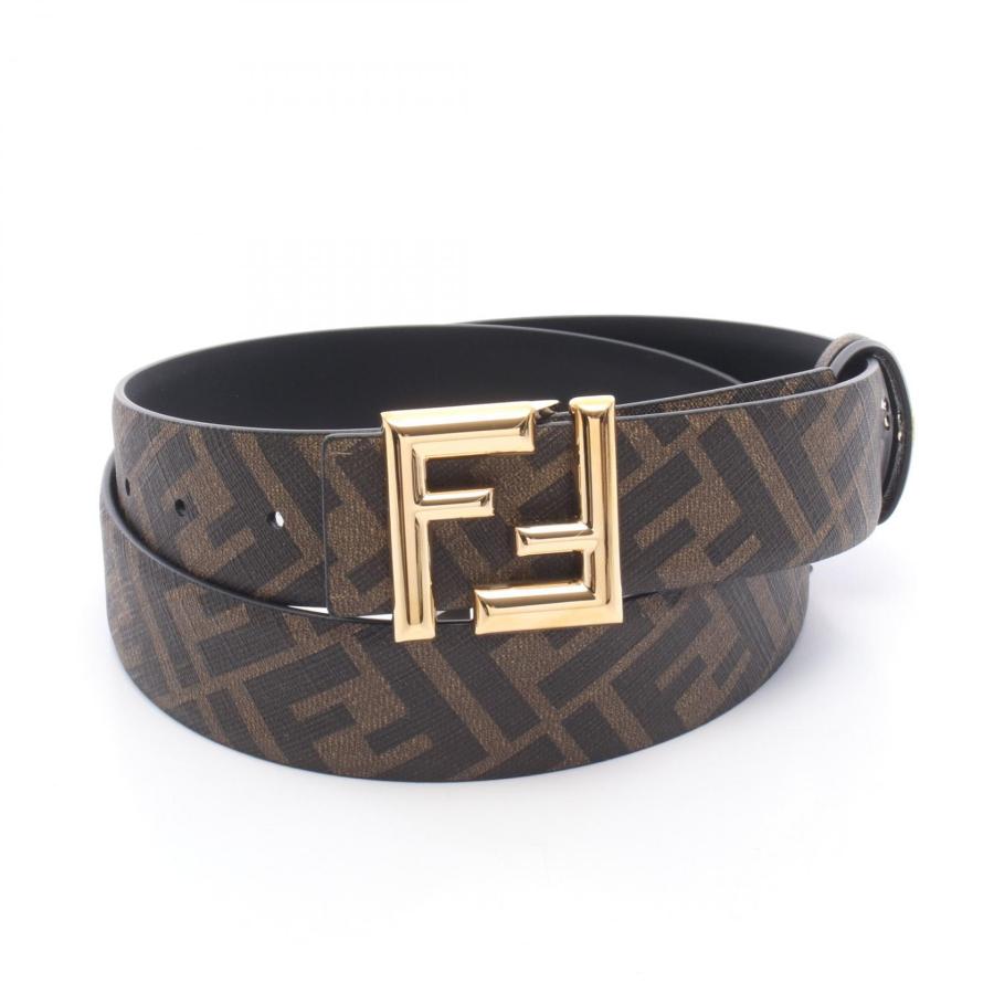 フェンディ ラウンド FF リバーシブル ブランドオフ FENDI レザー ベルト レザー メンズの画像