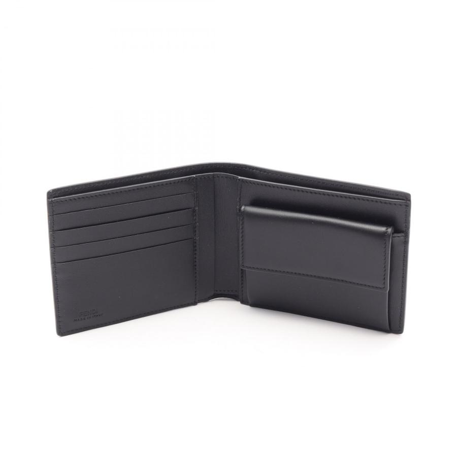フェンディ Squared FF ブランドオフ FENDI レザー 二つ折り財布 レザー メンズの画像