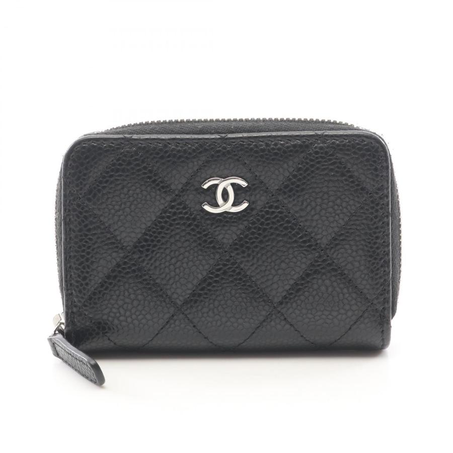 【極美品】CHANEL クラシックジップパース　マトラッセ　キャビアスキン CHANEL（シャネル） クラシック ジップ コインパース マトラッセ