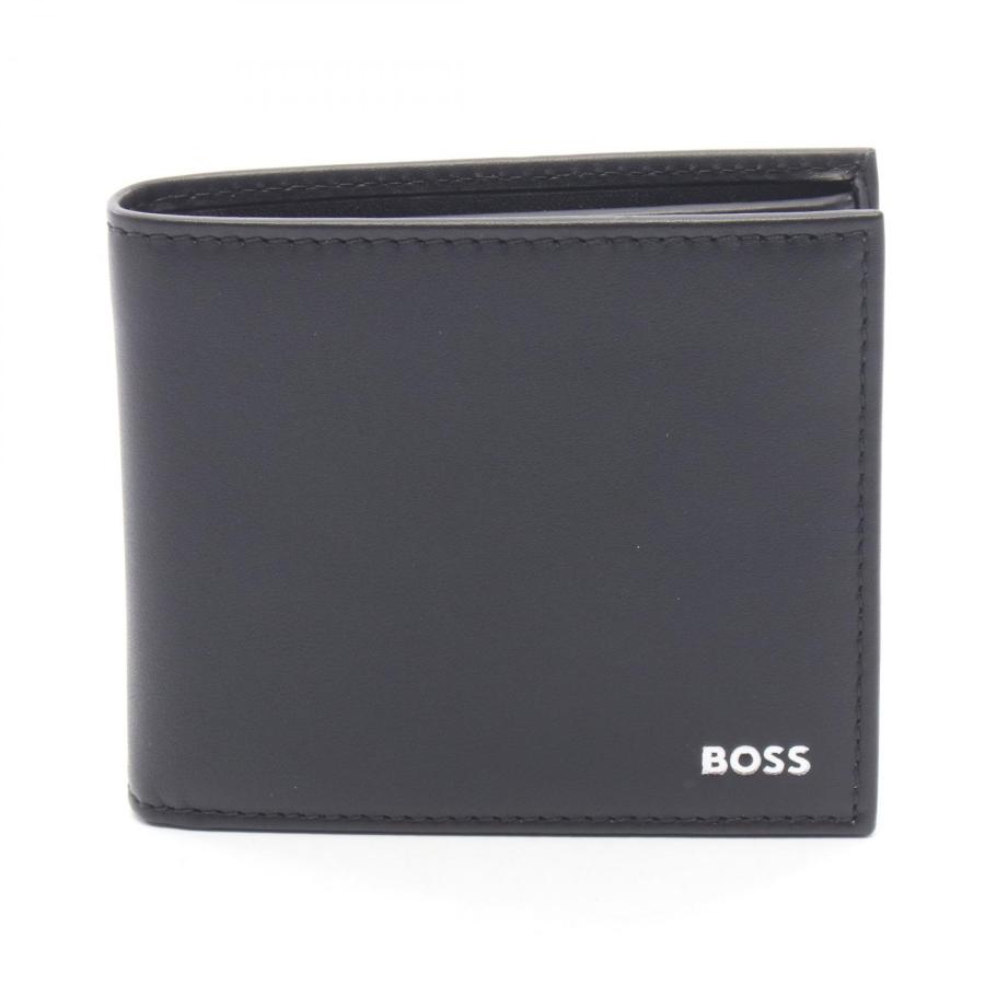 ヒューゴボス ブランドオフ HUGO BOSS レザー 二つ折り財布 メンズ