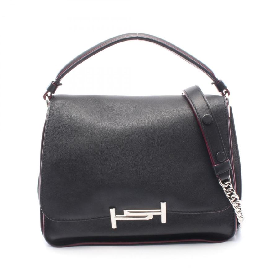トッズ ダブルT 2WAY ブランドオフ TOD'S レザー ハンドバッグ 中古