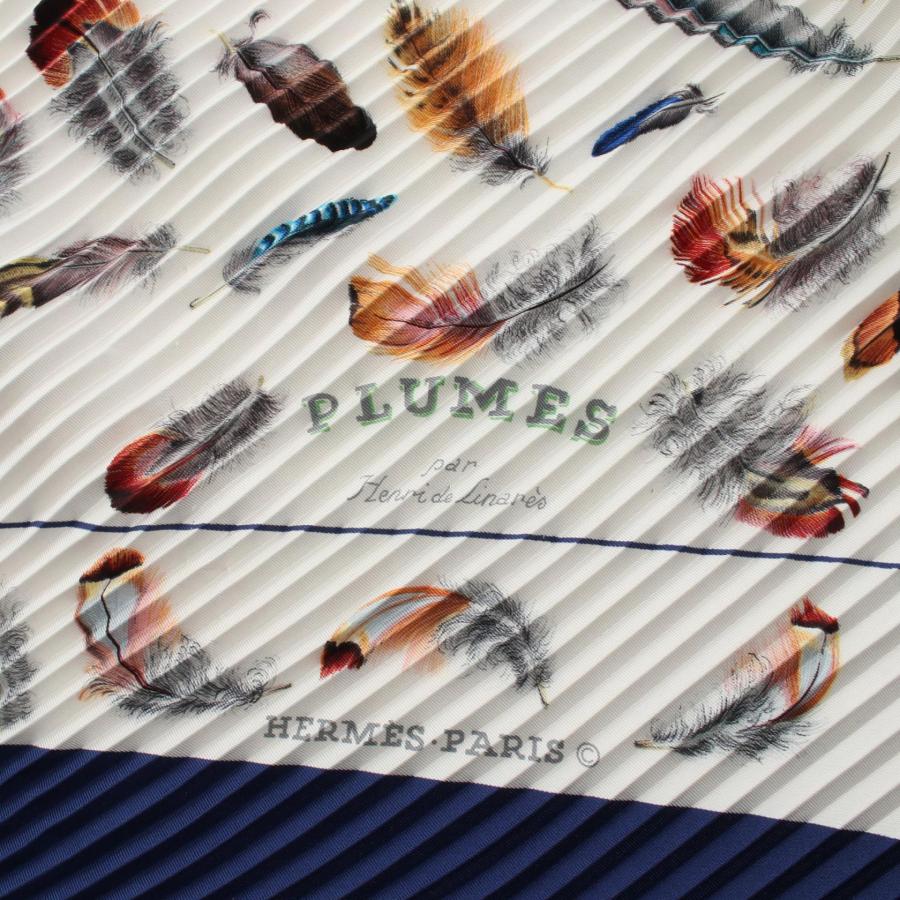 HERMES（エルメス） カレプリセ PLUMES ブランドオフ シルク スカーフ