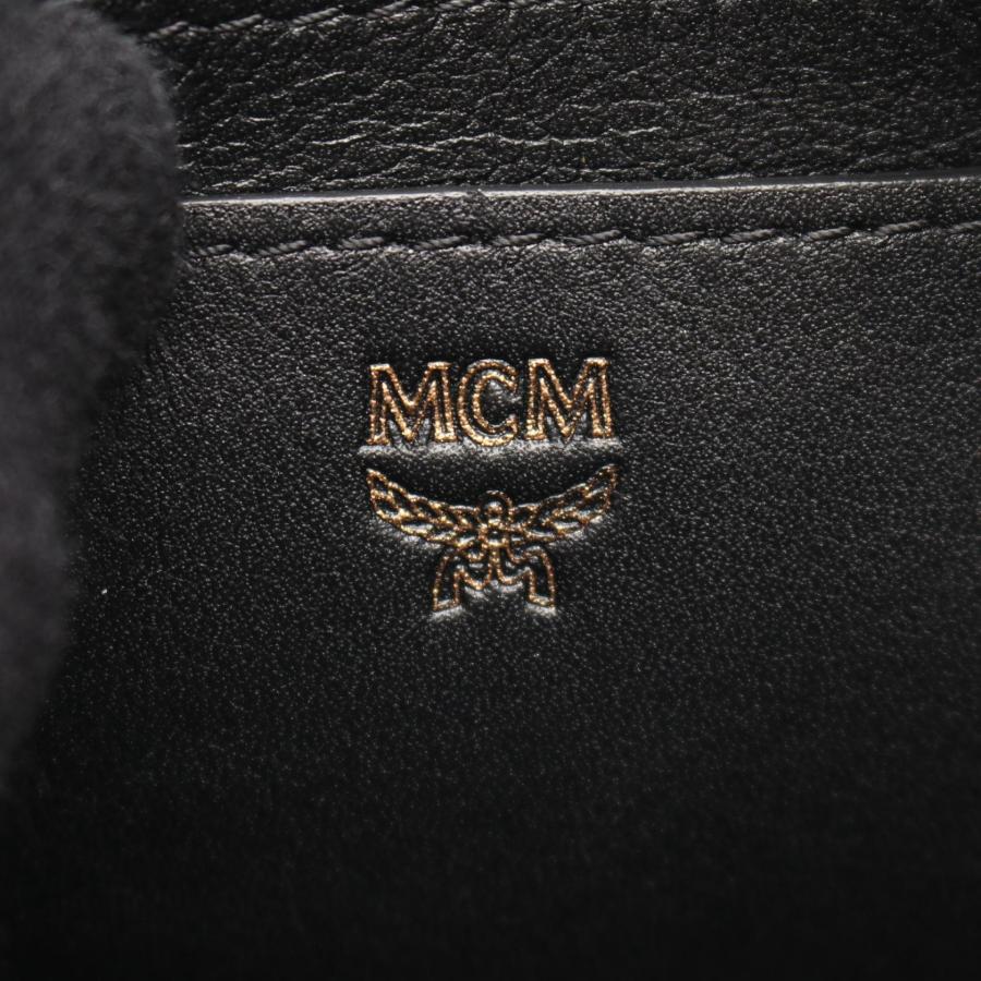 エムシーエム MCM 黒　レザー リュック バックパック　ロゴ スタッズ　本革 MCM（エムシーエム） スタッズ ブランドオフ レザー リュックサック