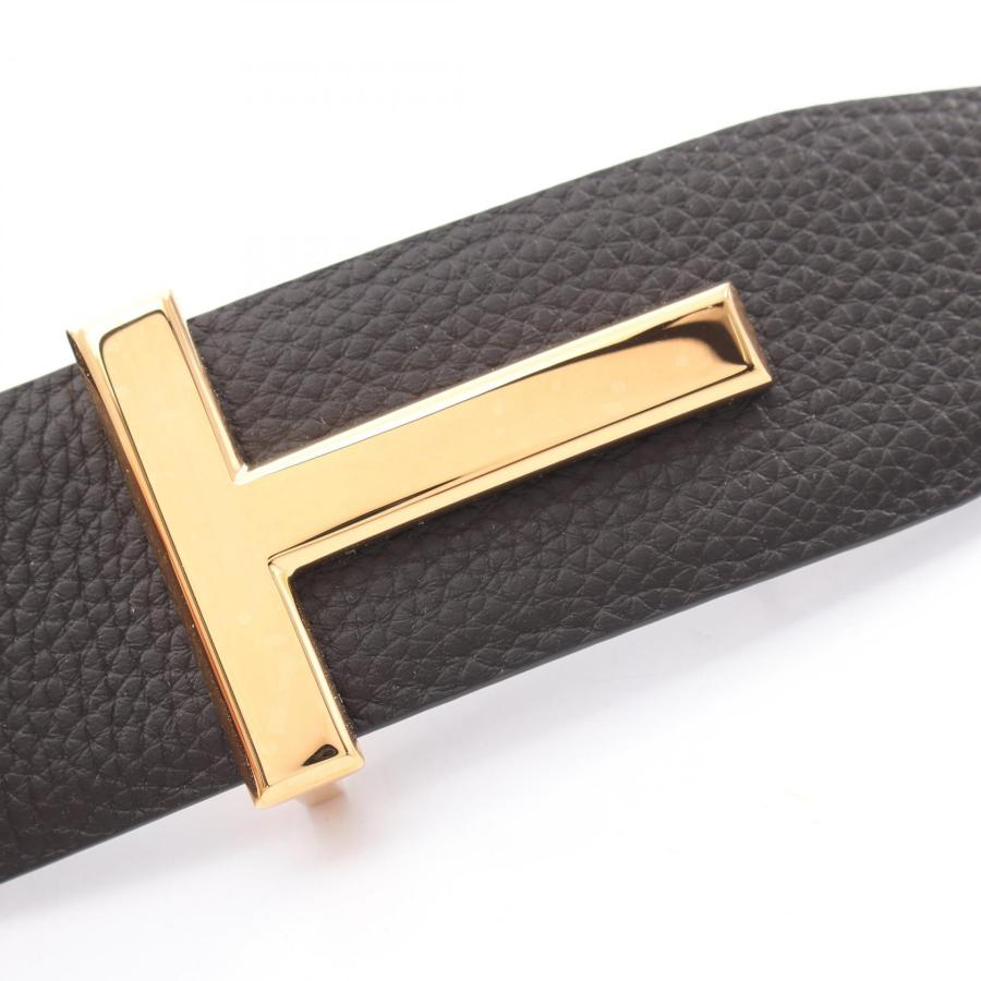 トムフォード Tアイコン ブランドオフ TOM FORD レザー ベルト レザ- メンズの画像