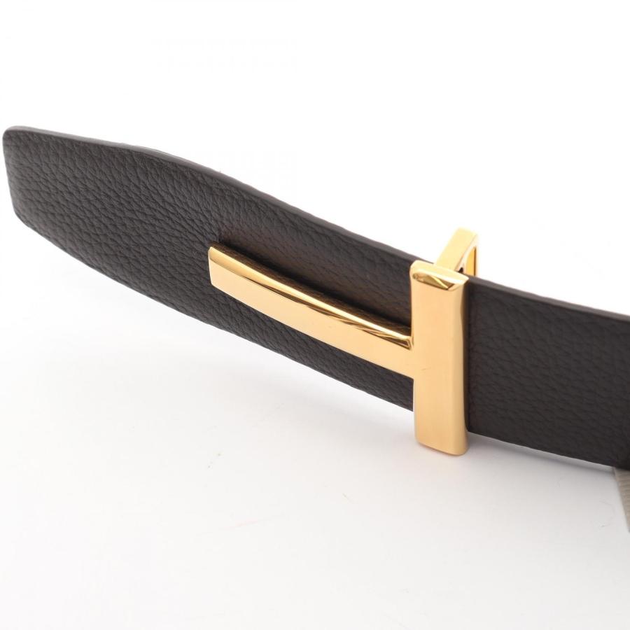 トムフォード Tアイコン ゴールド金具 リバーシブル ブランドオフ TOM FORD レザー ベルト レザ- メンズの画像