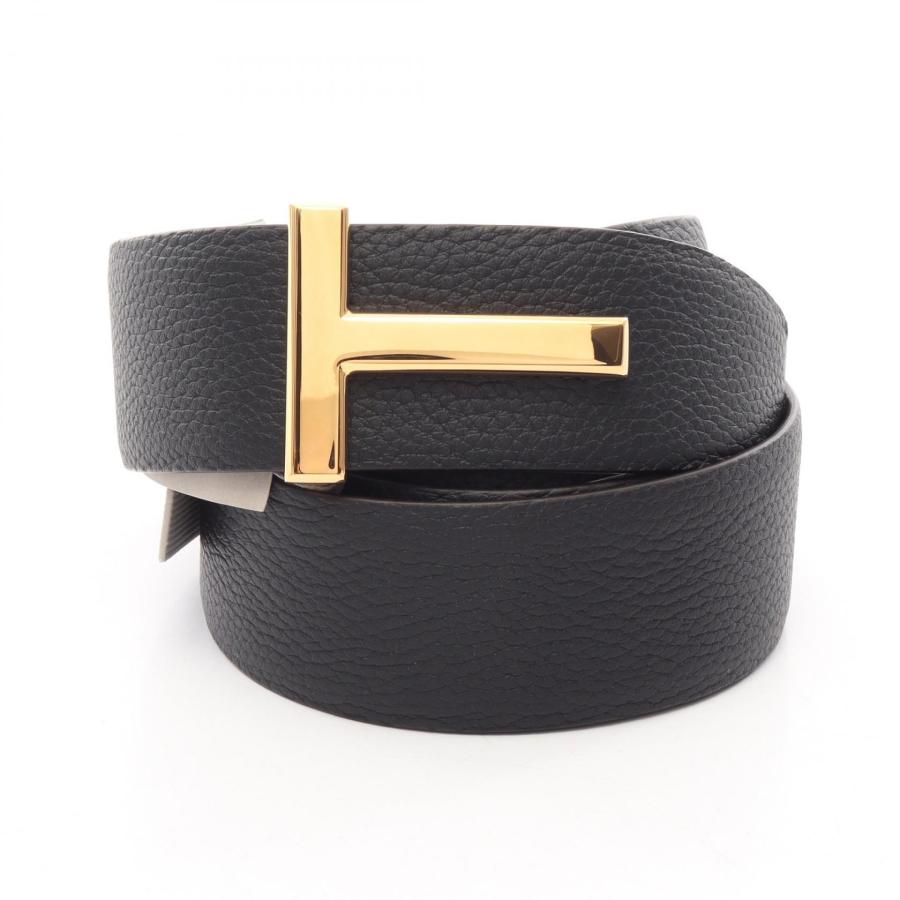 トムフォード Tアイコン ゴールド金具 リバーシブル ブランドオフ TOM FORD レザー ベルト レザ- メンズの画像