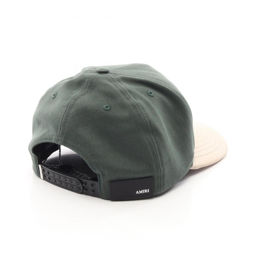 爆買 アミリ TWO TONE HAT ロゴ刺繍 ブランドオフ AMIRI レザー 