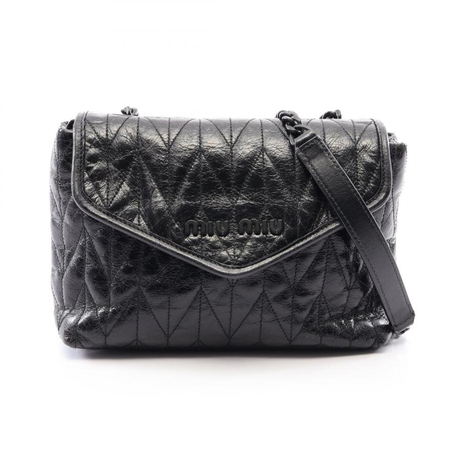ミュウ マテラッセ ブランドオフ Miu レザー ショルダーバッグ 中古