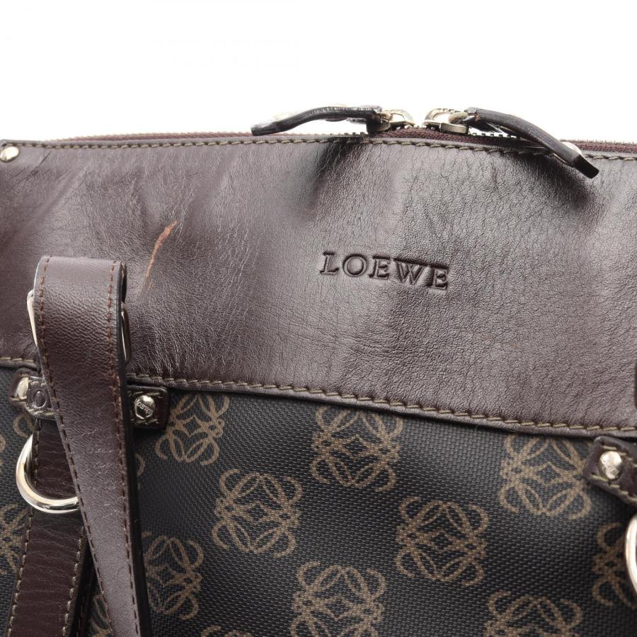 【美品】ロエベ リピート　アナグラム　トートバッグ レザー キャンバス LOEWE（ロエベ） 爆買 リピート アナグラム ブランドオフ レザー