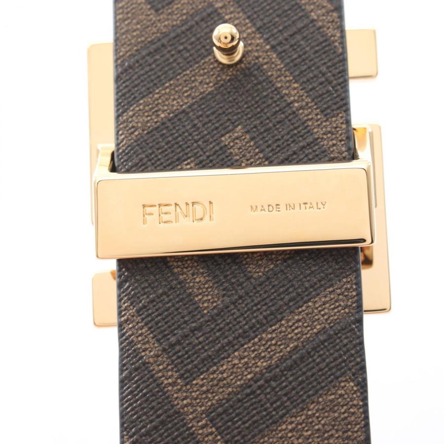 フェンディ ラウンド FFベルト ズッカ リバーシブル ブランドオフ FENDI レザー ベルト カーフレザー メンズの画像