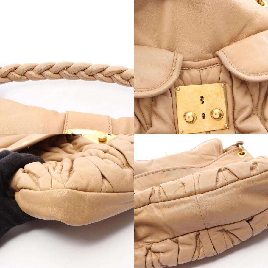 ミュウ マテラッセ 2WAY ブランドオフ Miu レザー ハンドバッグ 中古