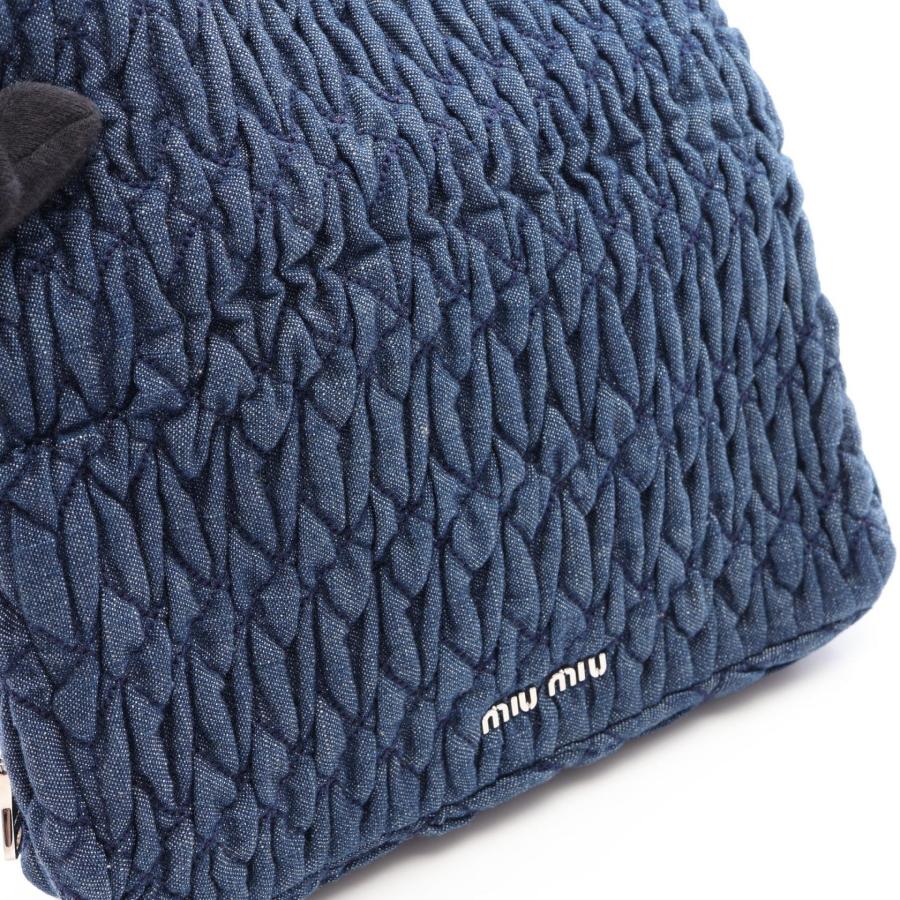 MIUMIU ミュウミュウ　ナッパクリスタル　デニムショルダーバッグ　マテラッセ ミュウ DENIM CRYSTAL マテラッセ ブランドオフ Miu デニム ショルダー