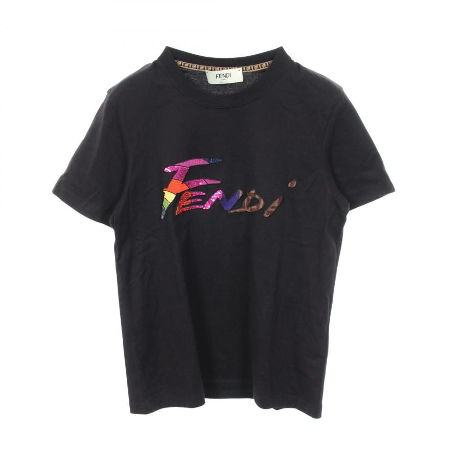 FENDI（フェンディ） ロゴ スパンコール ブランドオフ コットン 半袖T