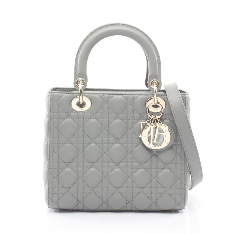 ディオール LADY DIOR ミディアムバッグ カナージュ 2WAY ブランドオフ 