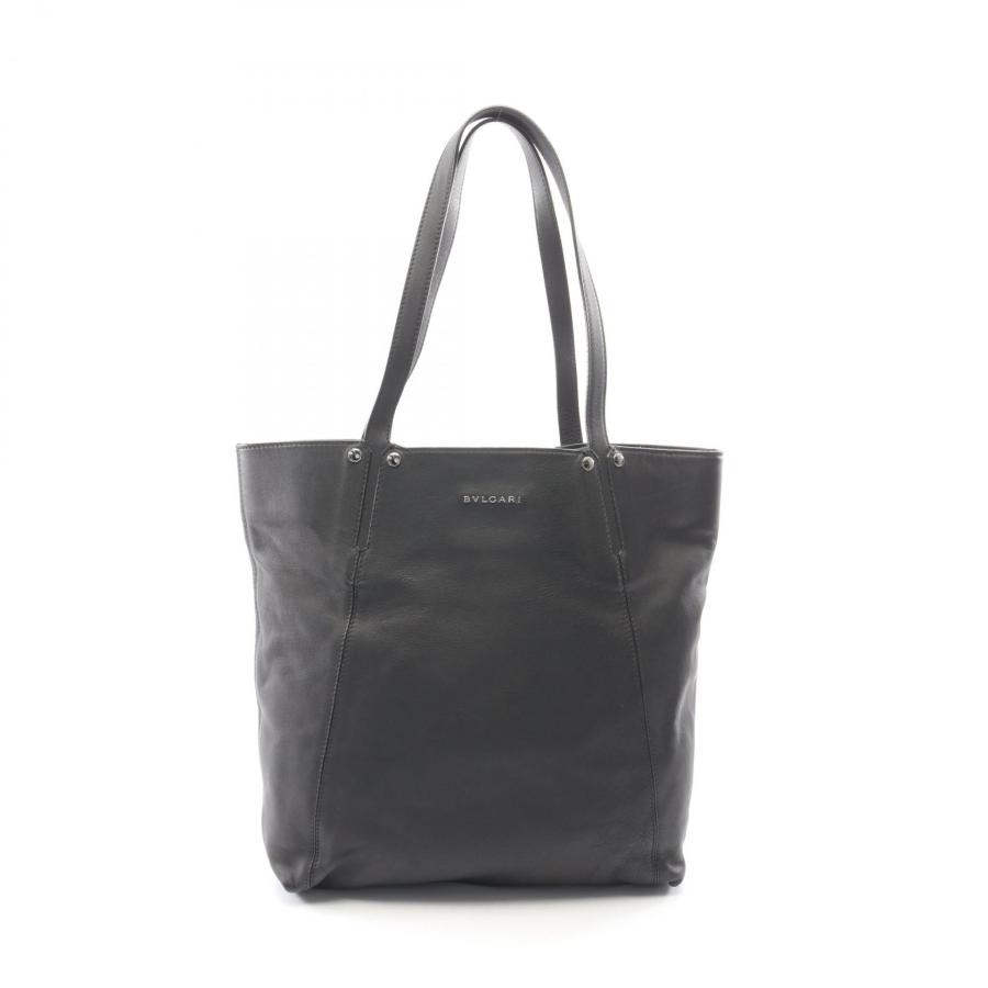 BVLGARI（ブルガリ） ロゴ ブランドオフ レザー トートバッグ レザー