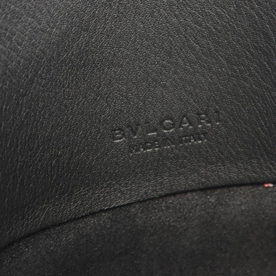BVLGARI（ブルガリ） ロゴ ブランドオフ レザー トートバッグ レザー