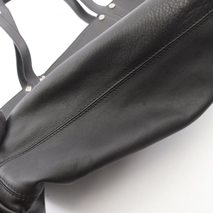 BVLGARI（ブルガリ） ロゴ ブランドオフ レザー トートバッグ レザー