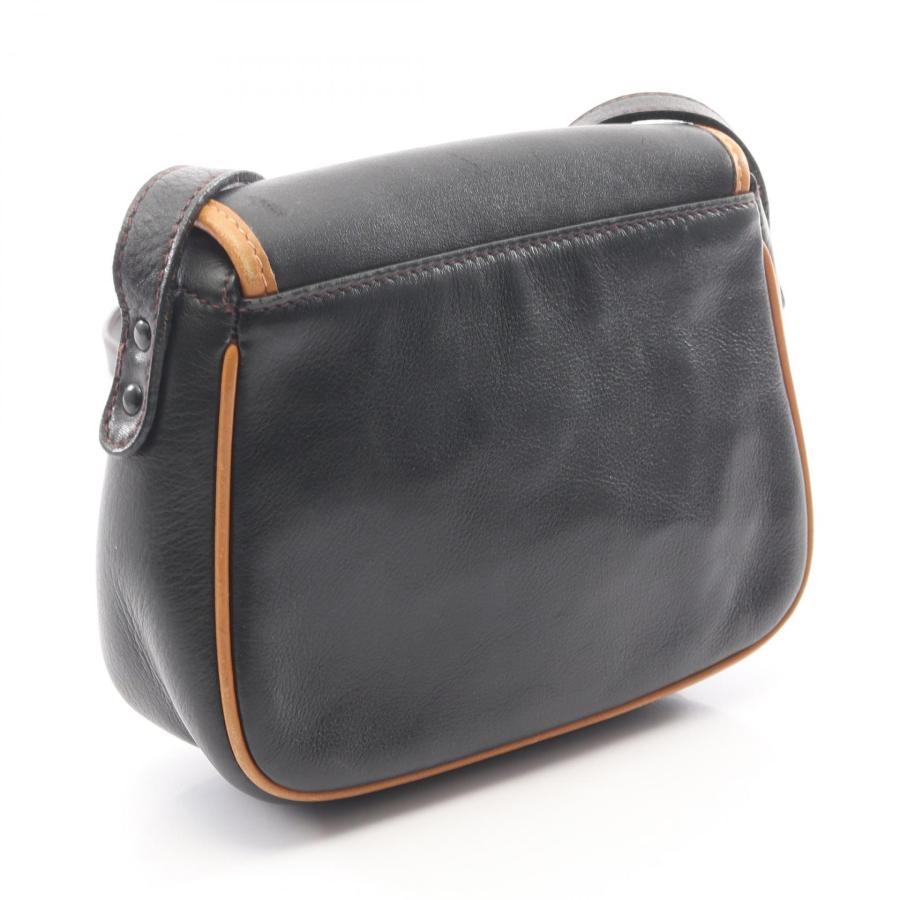 CELINE（セリーヌ） マカダム ブランドオフ レザー ショルダーバッグ