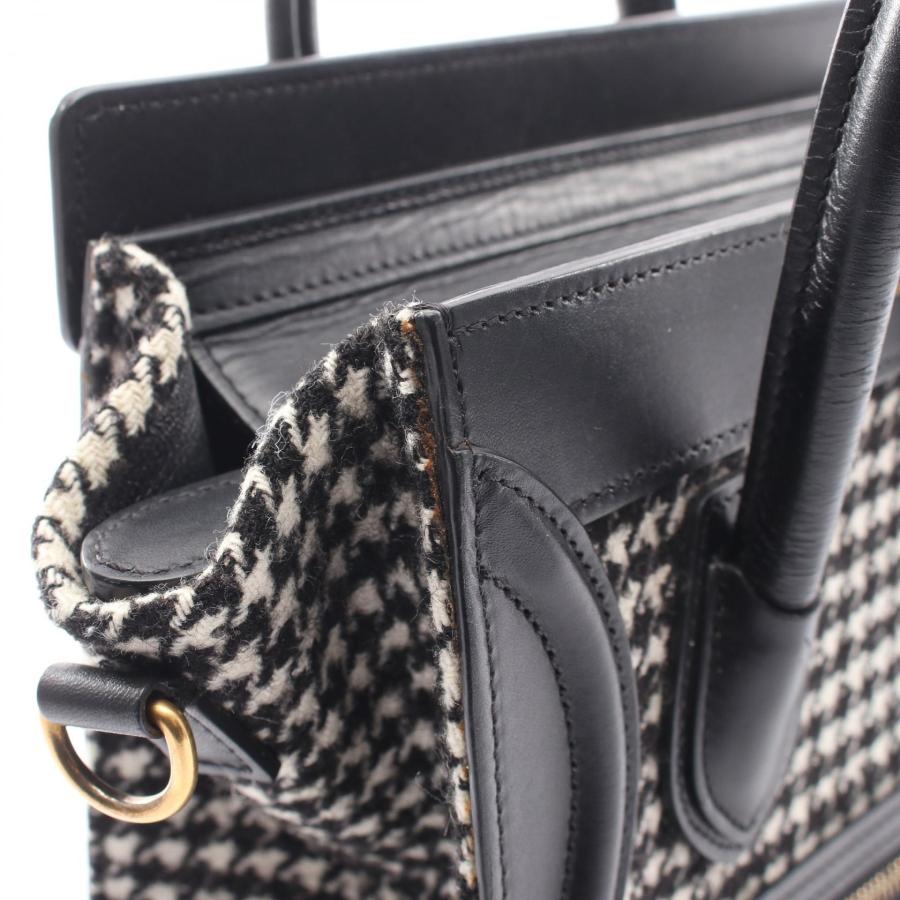 セリーヌ ラゲージ ナノ ナノショッパー ツイード レザー ショルダーバッグ CELINE（セリーヌ） ラゲージ ナノ ショッパー 千鳥格子 2WAY ブランド