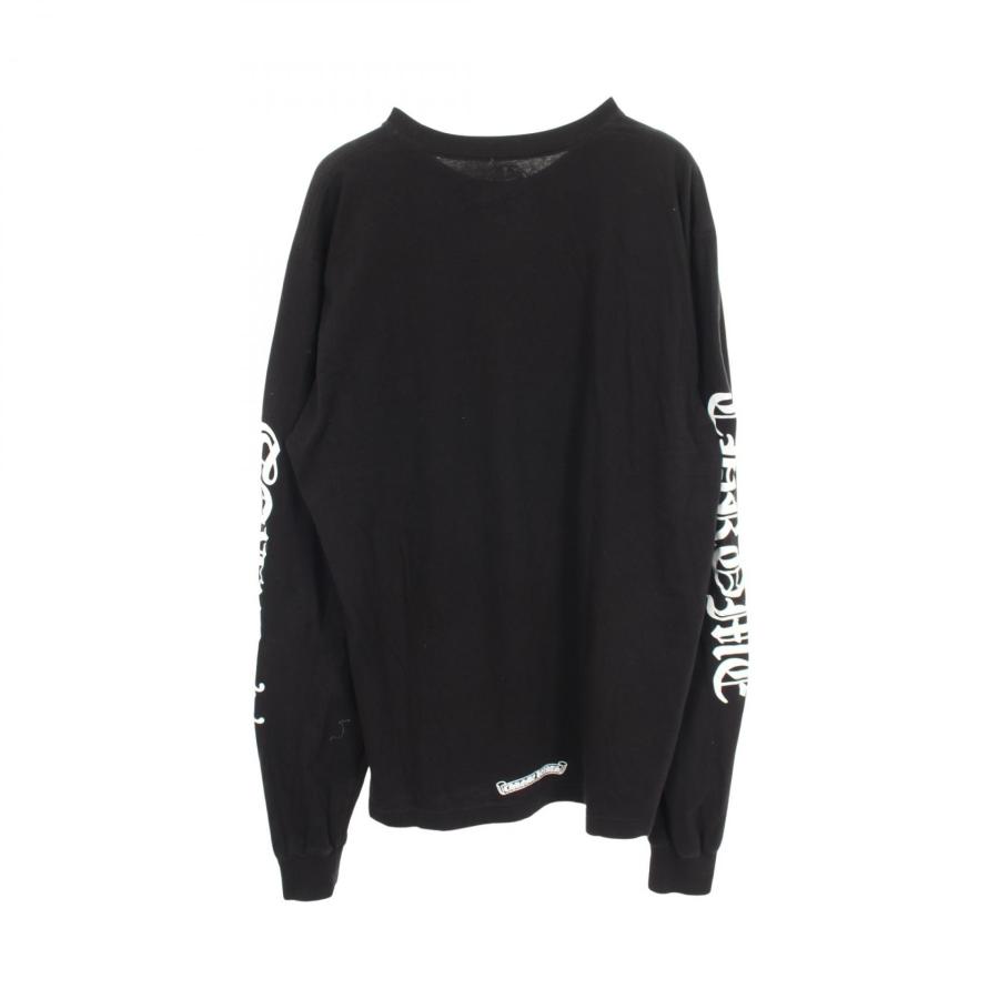 CHROME HEARTS 黒 長袖カットソー　レア　カットソーのみ クロムハーツ ネックロゴ ポケット付き ブランドオフ CHROME HEARTS