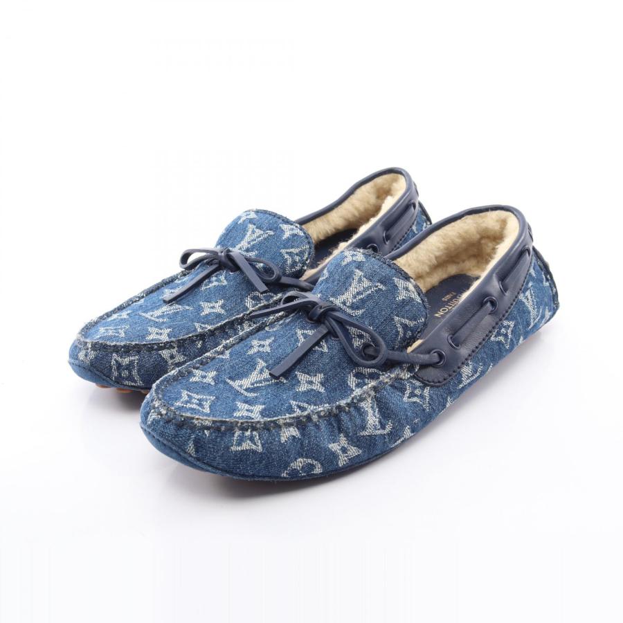 ルイ・ヴィトン LOUIS VUITTON アリゾナライン モノグラムデニム モカシン 靴 デニム レザー メンズ ブルー系 【中古】 LOUIS VUITTON（ルイ・ヴィトン） アリゾナライン モノグラムデニム