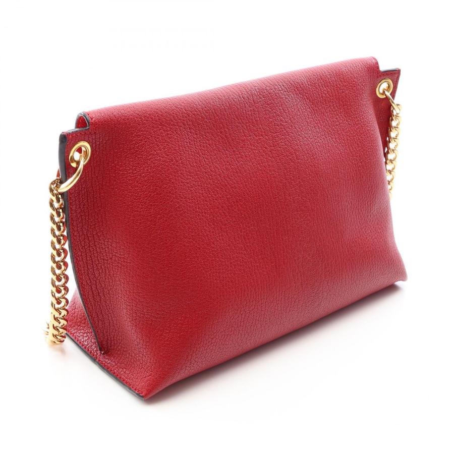 美品　LOEWE(ロエベ)　赤　ハンドバッグ パーティーバッグ LOEWE（ロエベ） アベニュー アナグラム ブランドオフ レザー