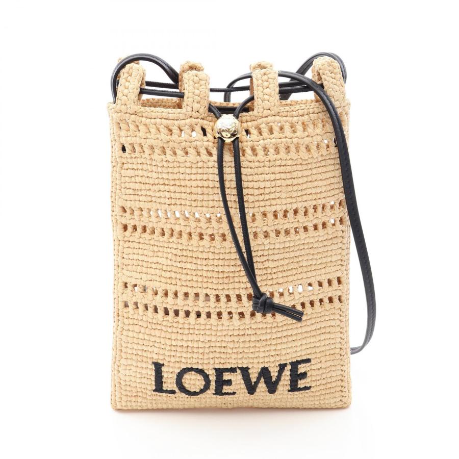 LOEWE（ロエベ） アナグラム ブランドオフ レザー ショルダーバッグ