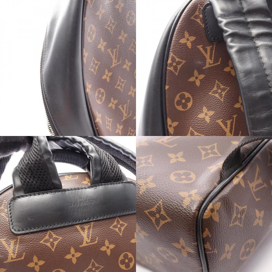 ルイヴィトン モノグラムマカサー ジョッシュ リュックサック ブラック LOUIS VUITTON（ルイ・ヴィトン） ジョッシュ NV モノグラムマカサー