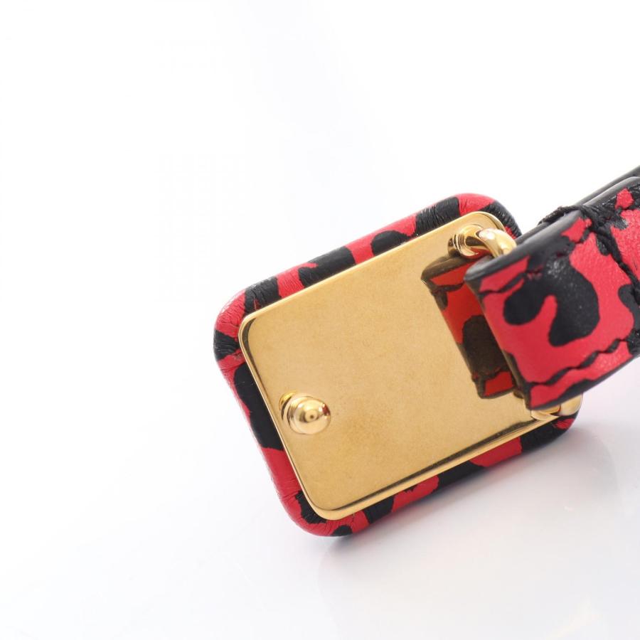 ディオール CDロゴ レオパード ブランドオフ Dior レザー ベルト 中古