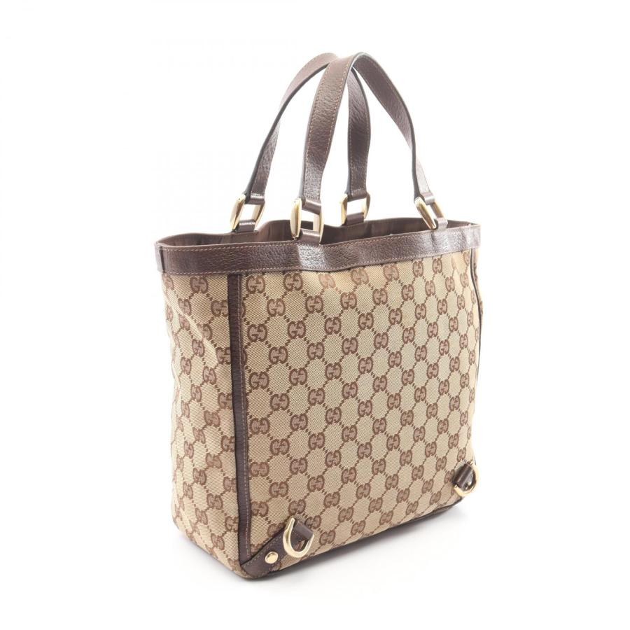 GUCCI アビー トートバッグ GGキャンバス レザー ベージュ ホワイト GUCCI（グッチ） アビー GGキャンバス ブランドオフ キャンバス トート