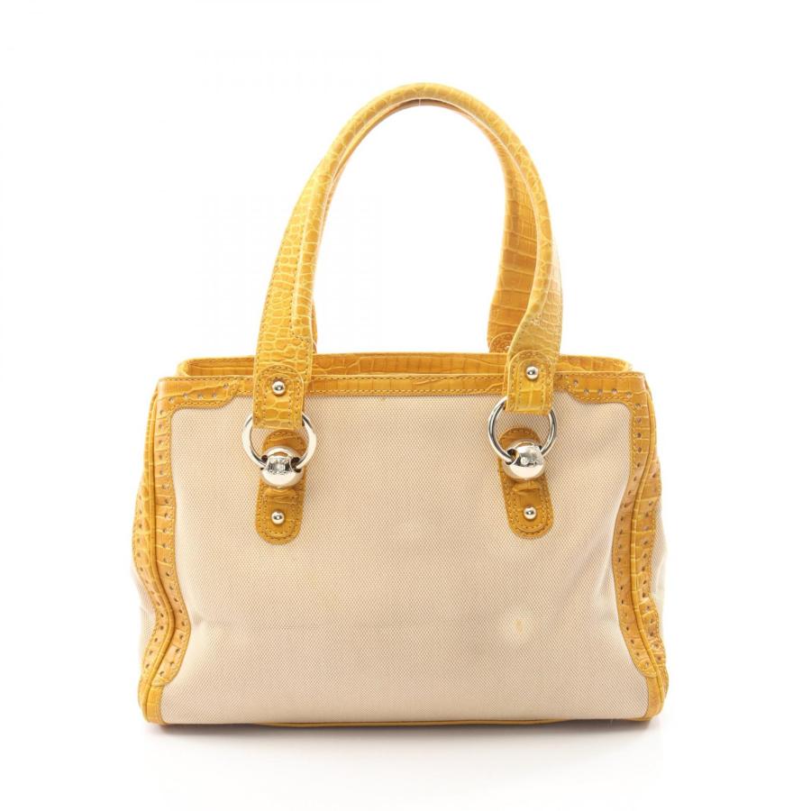 CELINE（セリーヌ） クロコ型押し ブランドオフ キャンバス トート 