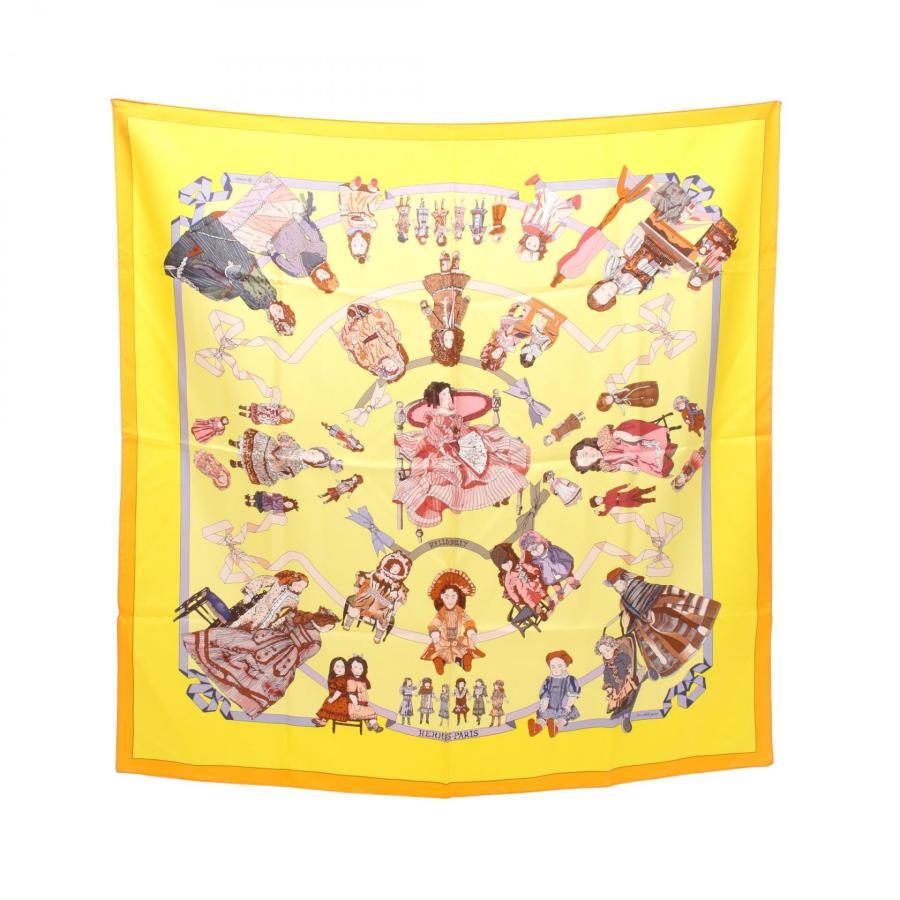 HERMES カレ90 HELLO DOLLY スカーフ HERMES（エルメス） カレ90 HELLO DOLLY ブランドオフ シルク スカーフ