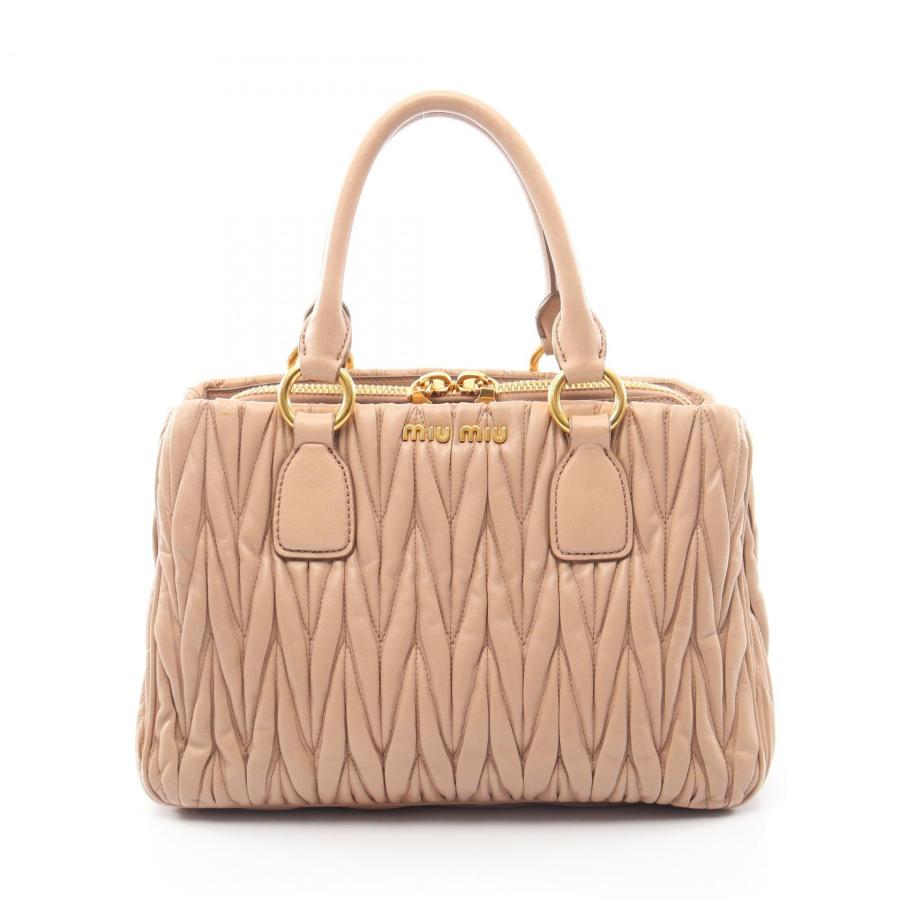Miu Miu ミュウミュウ マテラッセ MATELASSE レザーハンドバッグ ミュウ MATELASSE' マテラッセ ブランドオフ Miu レザー ハンドバッグ