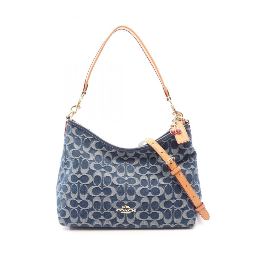 【美品】COACHローレル ショルダー バッグ・シグネチャー デニム COACH（コーチ） ローレル シグネチャー 2WAY ブランドオフ デニム