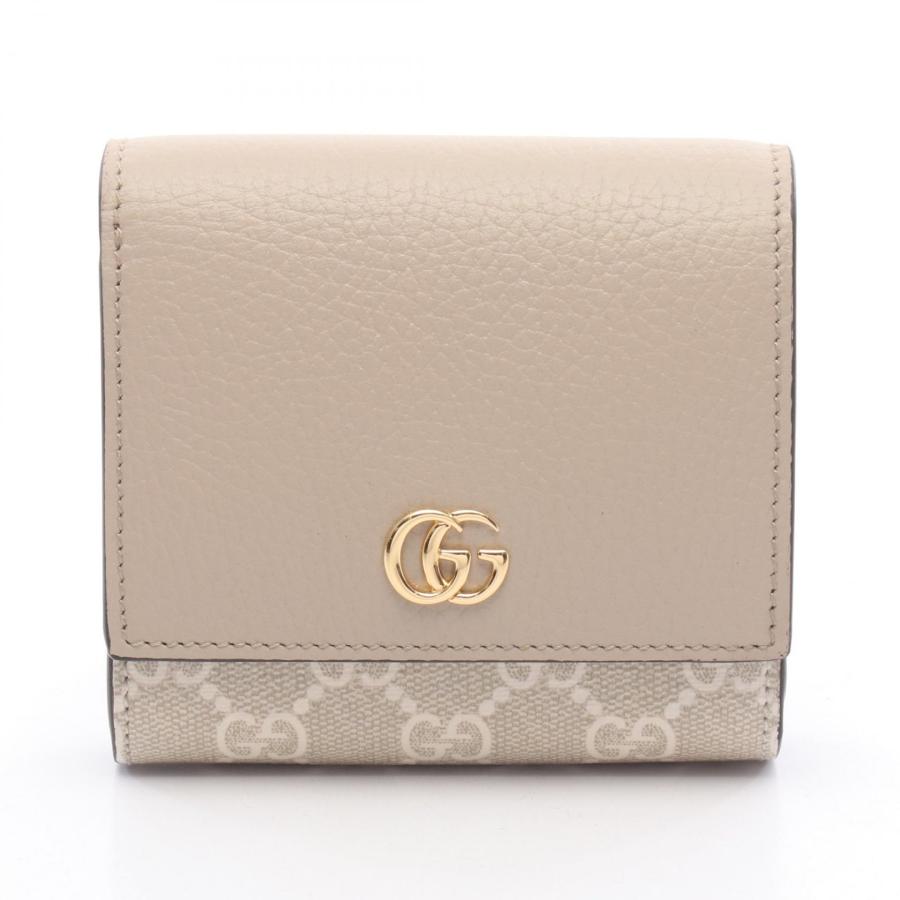 GUCCI（グッチ） GGマーモント ブランドオフ レザー 二つ折り財布