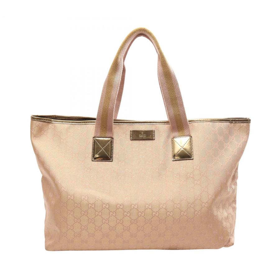 ✨激レア✨GUCCI トートバッグ GG キャンバス ピンクゴールド A4可 GUCCI（グッチ） ウェビングライン ブランドオフ キャンバス トート