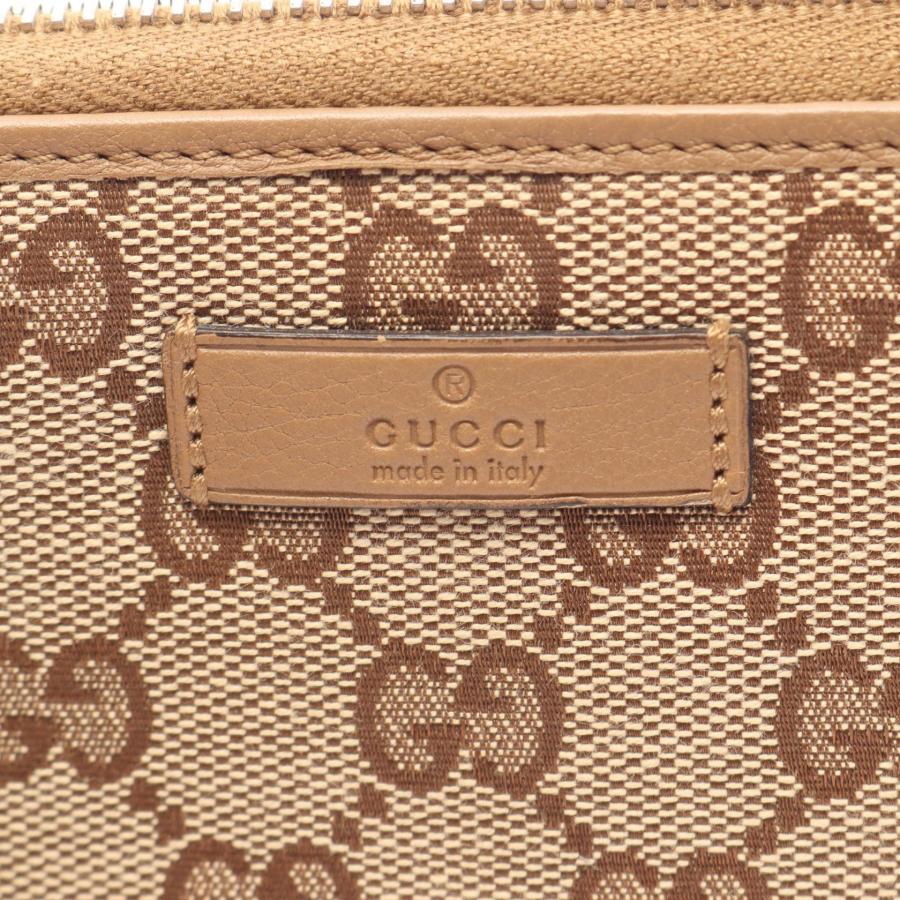 GUCCI（グッチ） GGキャンバス ブランドオフ レザー ラウンド長財布 GG