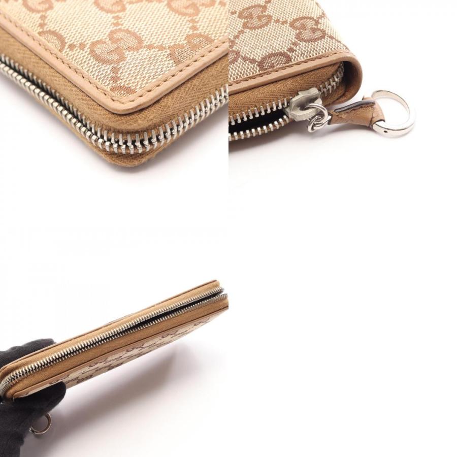 GUCCI（グッチ） GGキャンバス ブランドオフ レザー ラウンド長財布 GG