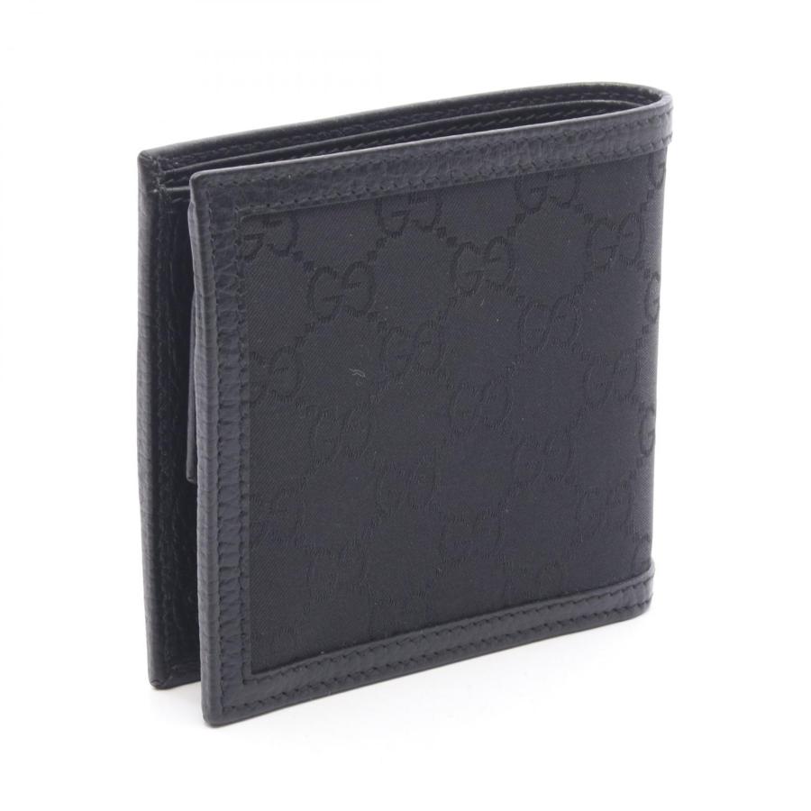 GUCCI（グッチ） GGキャンバス ブランドオフ レザー 二つ折り財布 GG